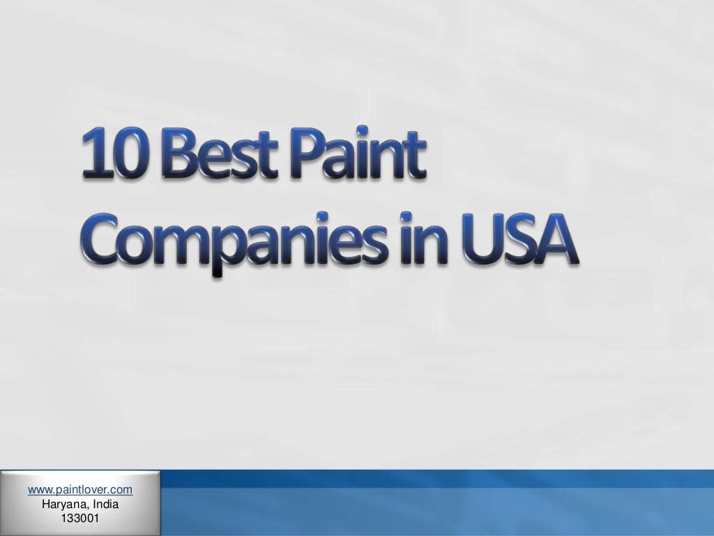 10 Best Paint Companies in USA