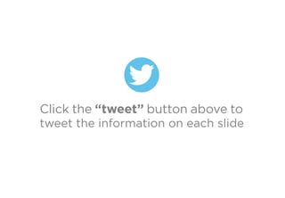 Click the “tweet” button above to
tweet the information on each slide
 