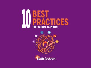 10   BEST
     PRACTICES
     FOR SOCIAL SUPPORT




              a publication of
 