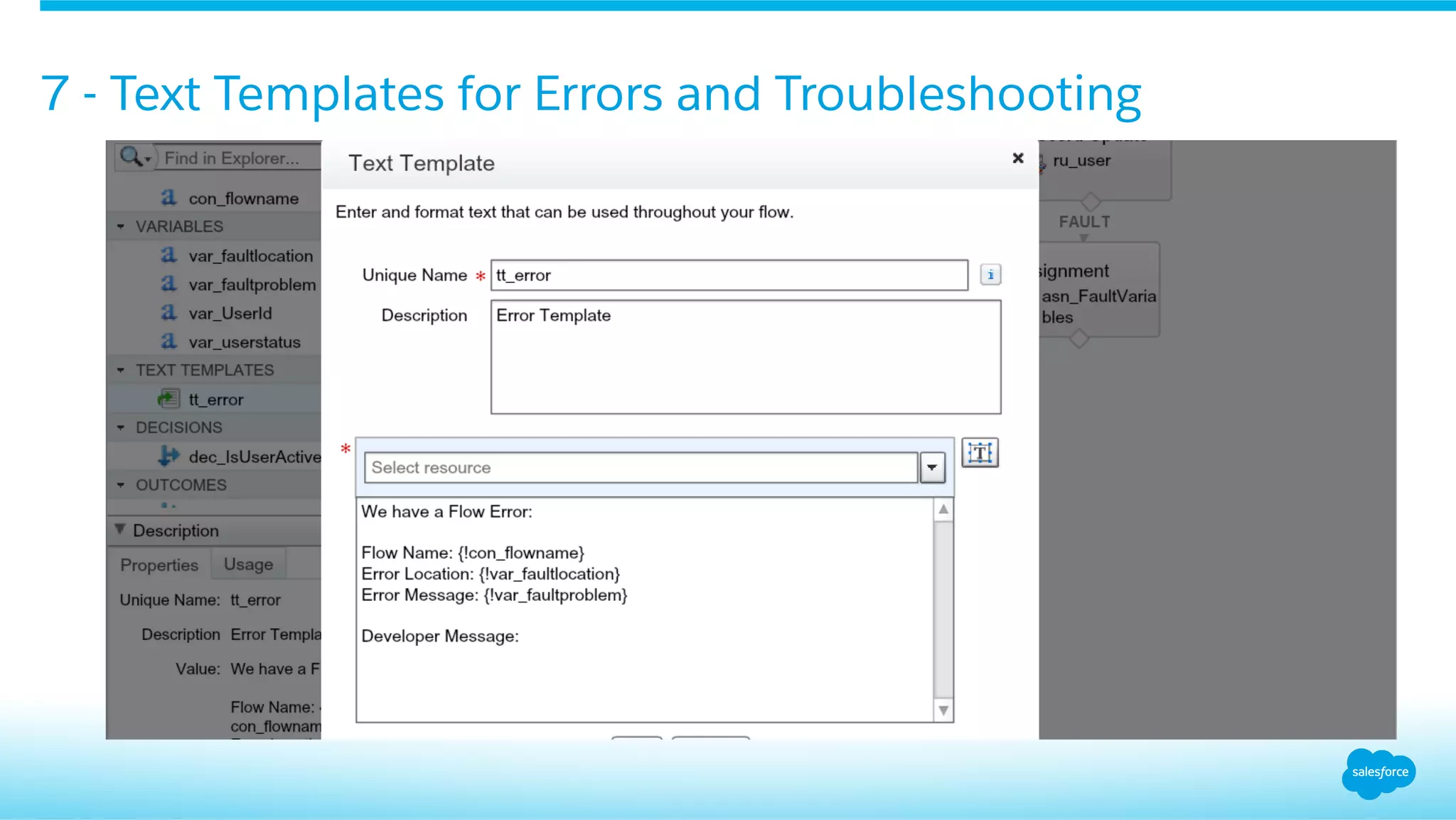 7 - Text Templates for Errors and Troubleshooting
 