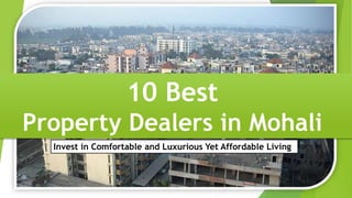 10 Best
Property Dealers in Mohali
Invest in Comfortable and Luxurious Yet Affordable Living
 