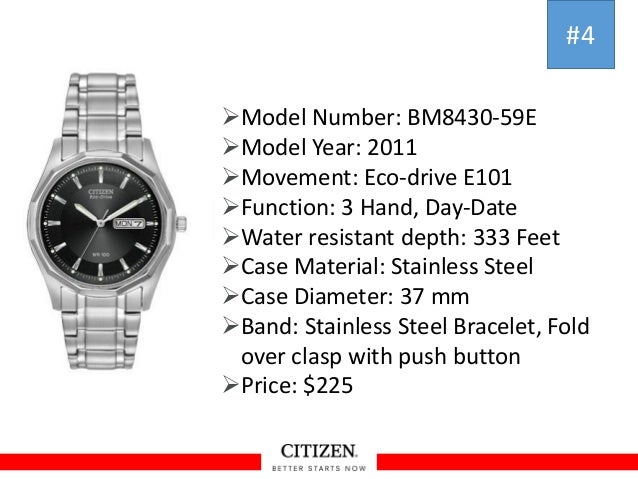 citizen watch model number