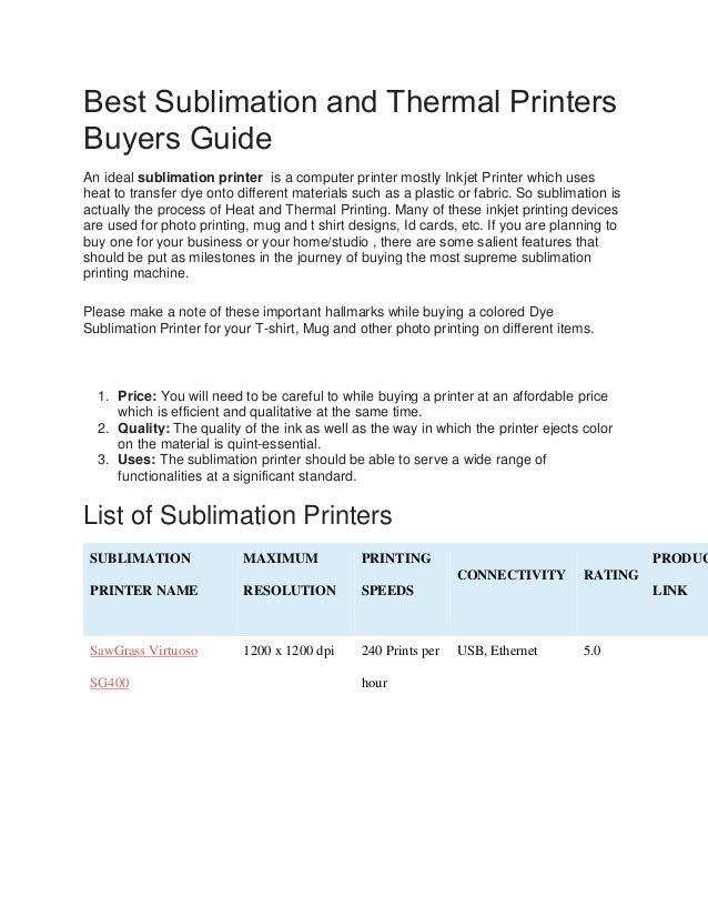 can any printer use sublimation ink