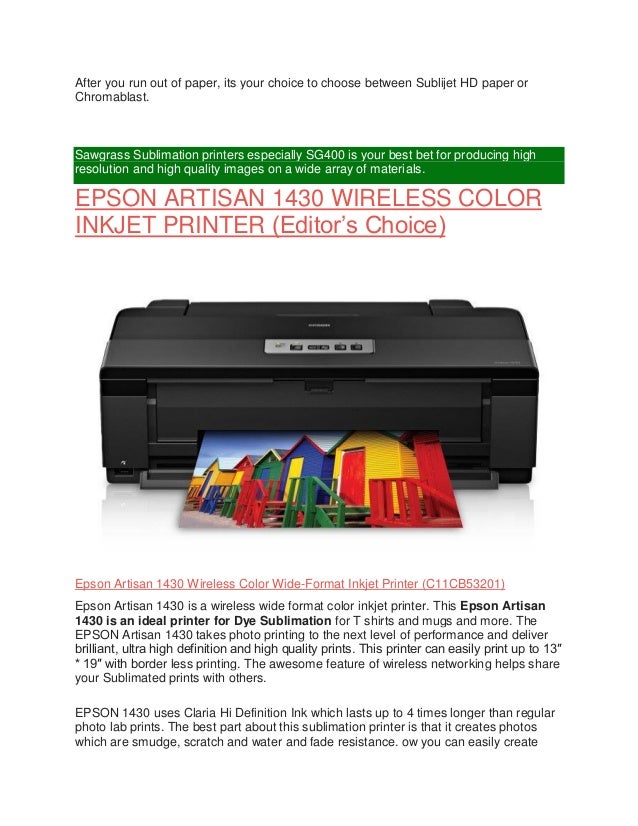 epson artisan 1430 inkjet printer best price
