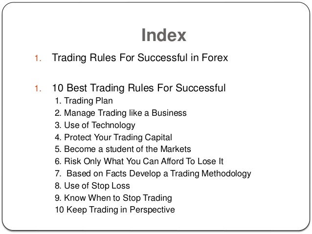 Top 10 forex trading rules Top 10 forex trading rules