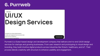 Top 10 UI/UX Design Agencies in Dubai Shaping Digital Experiences | PDF