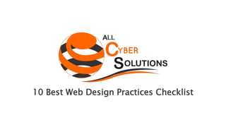 10 Best Web Design Practices Checklist
 