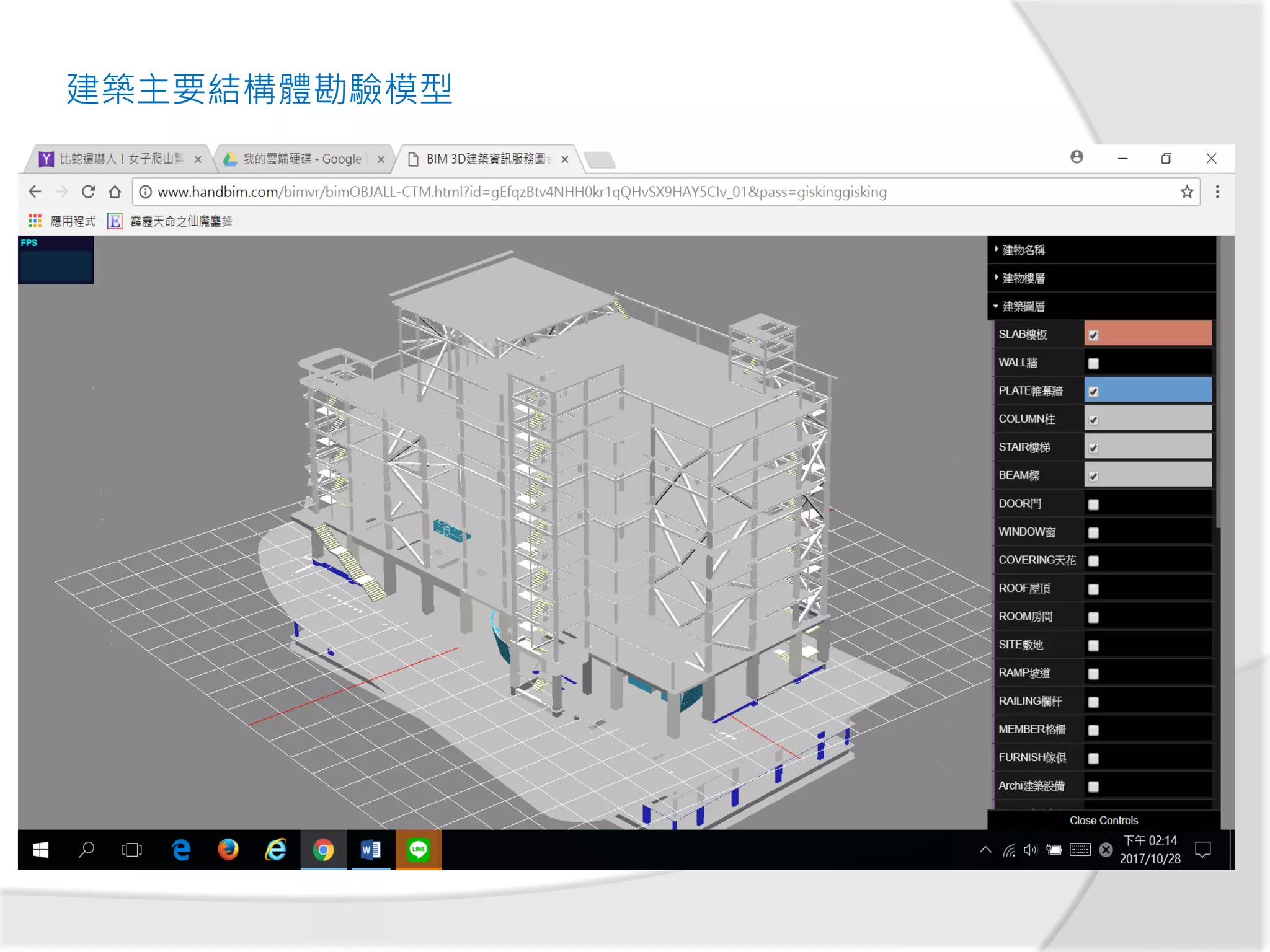 建築主要結構體勘驗模型
 