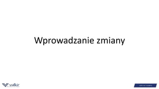 Wprowadzanie zmiany 
 