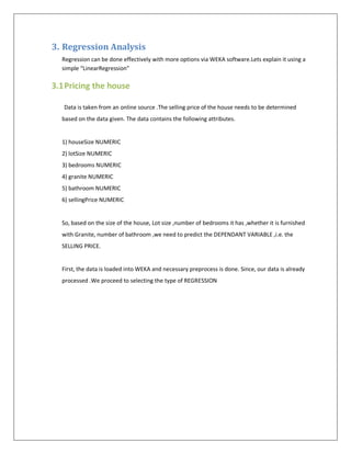 Clustering and Regression using WEKA | PDF
