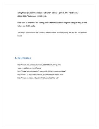 Clustering and Regression using WEKA | PDF