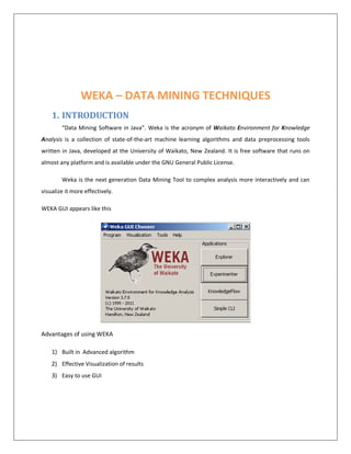 Clustering and Regression using WEKA | PDF | Computing | Technology ...