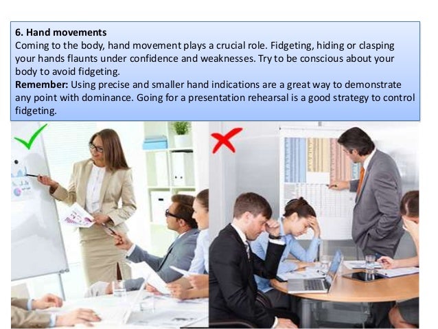 bad body language during presentation