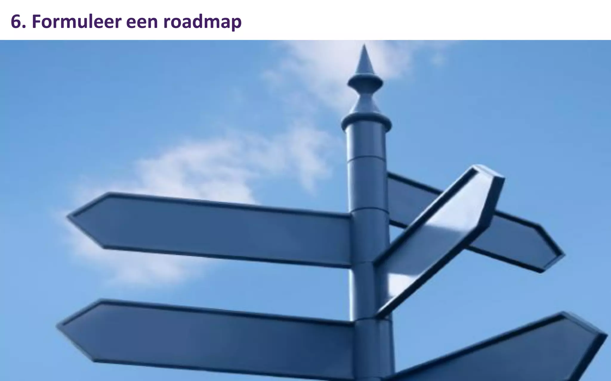 6. Formuleer een roadmap
 