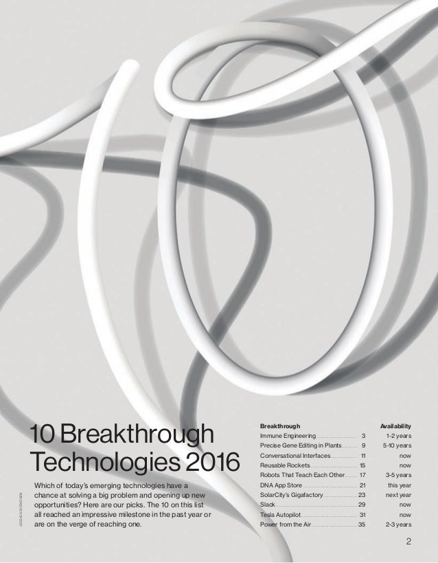 MIT Technology Review 10 Breakthrough Technologies