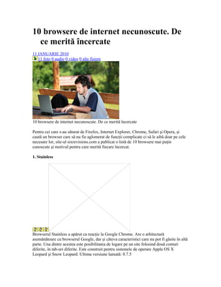 10 browsere de internet necunoscute | DOC