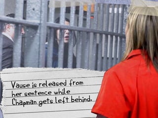 Vause is released from 
her sentence while 
Chapman gets left behind. 
 