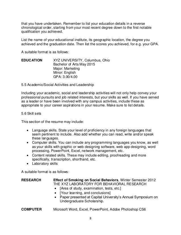 how to write resumes ebook
