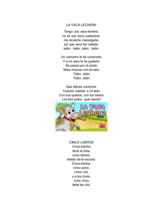 Las Mejores Canciones de la Vaca Lola, Canciones Infantiles