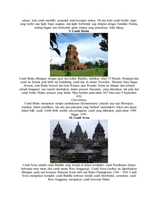 10 candi budha dan hindu di indonesia | PDF