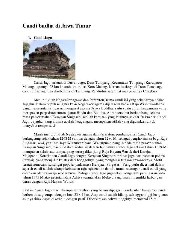 Gambar 16 Candi Bercorak Budha Indonesia Gambar Keterangannya Usianya
