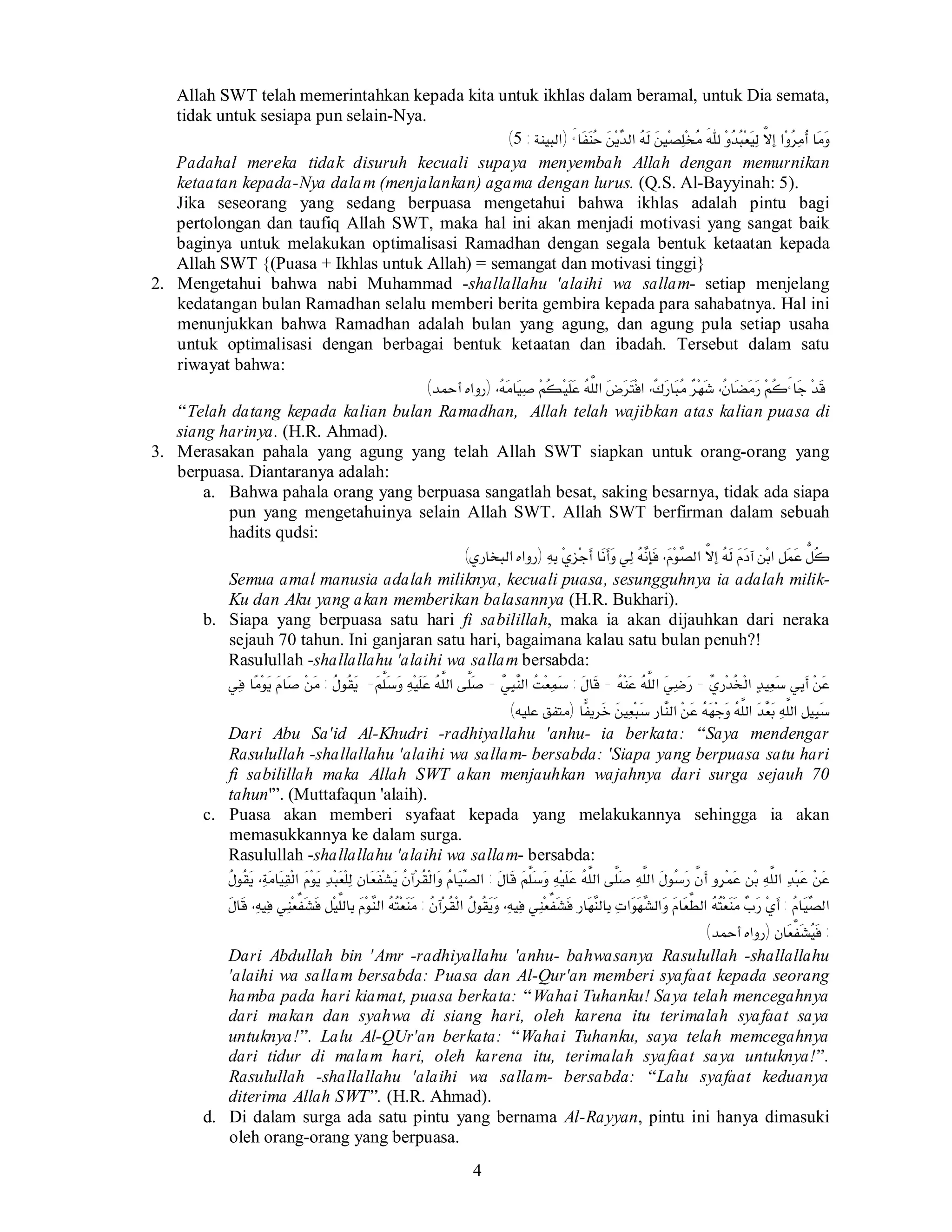 10 Cara 10 Kiat Optimalisasi Ramadhan Pdf