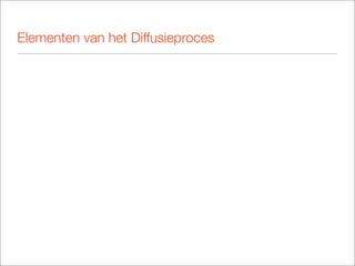 Elementen van het Diffusieproces
 