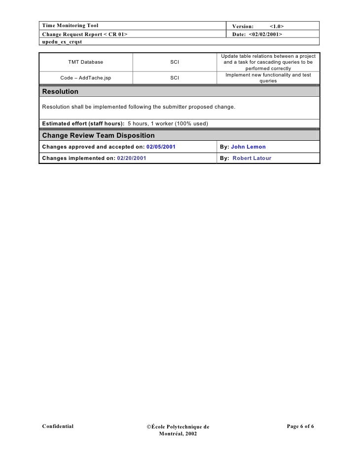 requirement change request template change request template