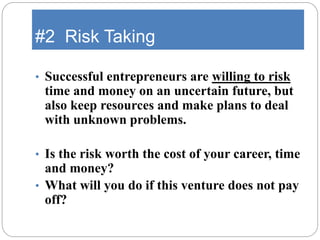 10 Characteristics of Successful Entrepreneurs | PPTX