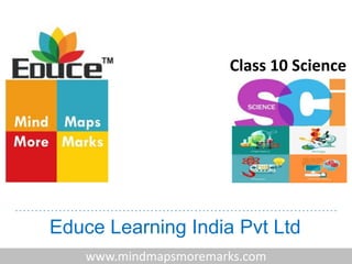 Educe Learning India Pvt Ltd
www.mindmapsmoremarks.com
Class 10 Science
 