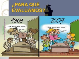 ¿PARA QUÉ
EVALUAMOS?
 