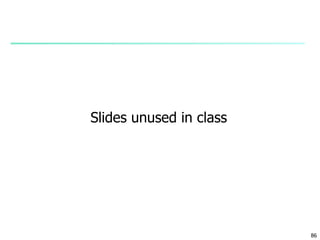 Slides unused in class 
86 
 