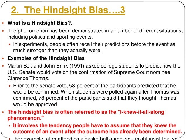 hindsight examples