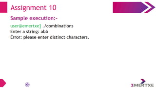 Assignment 10
Sample execution:-
 