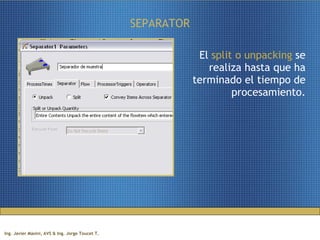 SEPARATOR El  split o unpacking  se realiza hasta que ha terminado el tiempo de procesamiento. 