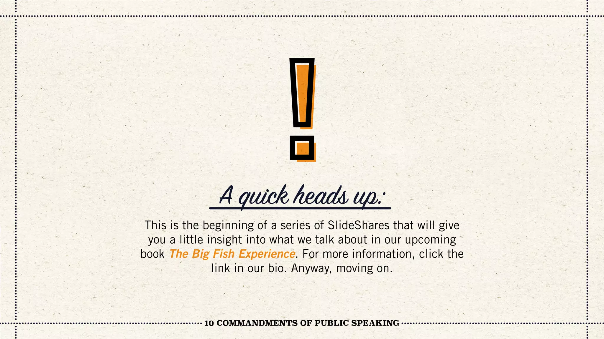 10 Commandments of Public Speaking