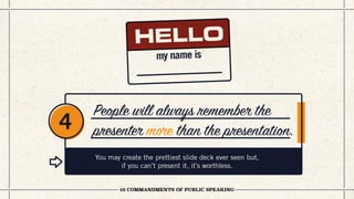 10 Commandments of Public Speaking