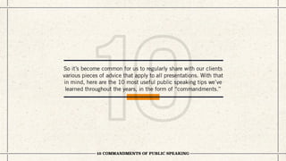 10 Commandments of Public Speaking