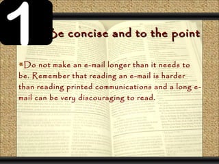 Inconcise Emails 10 commandments -_for_effective_e_mail_communication | PPT
