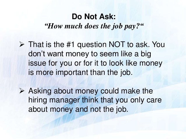 how to ask how much a job pays