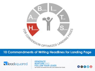10 Commandments of Writing Headlines for Landing Page
 