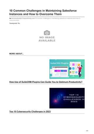 10 Common Challenges in Maintaining Salesforce Instances and How to ...
