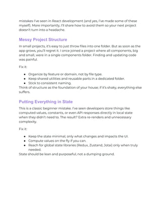 10 Common Mistakes in React.js Development and How to Avoid Them | PDF