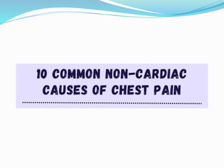 10 Common Non-Cardiac Causes of Chest Pain - AMRI Hospitals