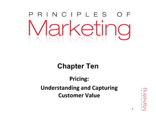 Chapter 10- slide 1
Chapter Ten
Pricing:
Understanding and Capturing
Customer Value
 