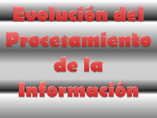 Evolución del Procesamiento de la Información 