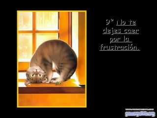9°9° No teNo te
dejes caerdejes caer
por lapor la
frustración.frustración.
La
autocompasión
sólo interfiere
con las
acciones
positivas.
 