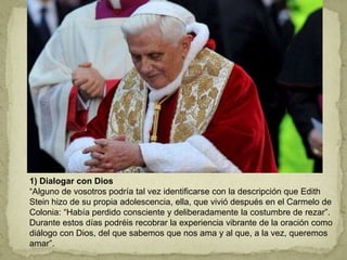 10 consejos del Papa Benedicto XVI a la gente joven | PPSX ...