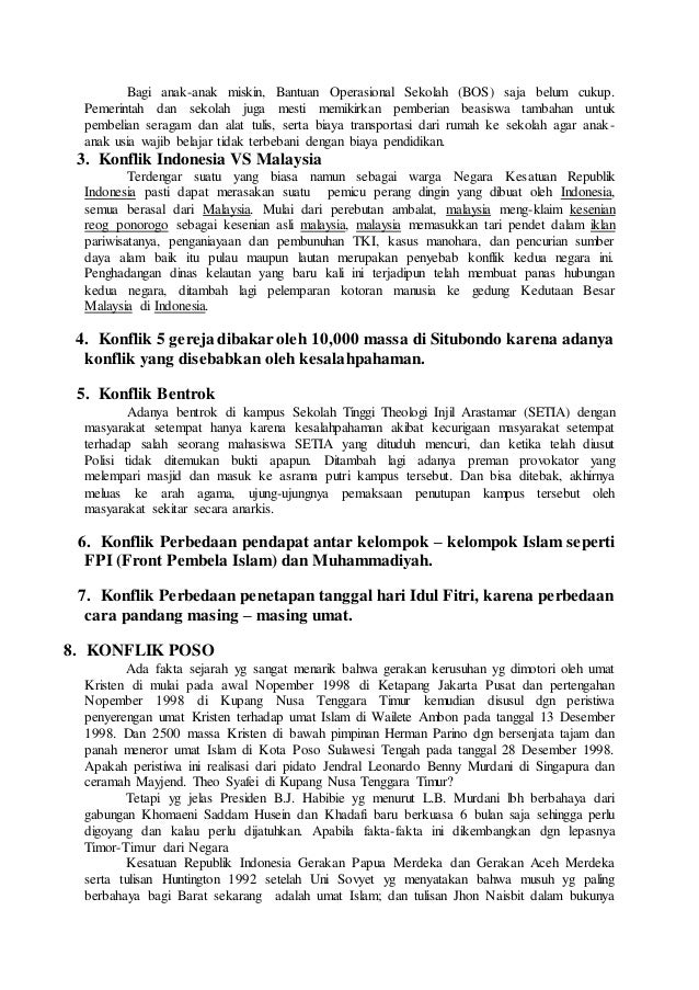 10 contoh konflik_di_indonesia