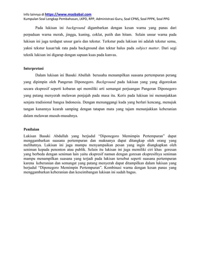 10 Contoh Kritik Karya Seni Rupa Lengkap Beserta Gambarnya Masbabal - Riset